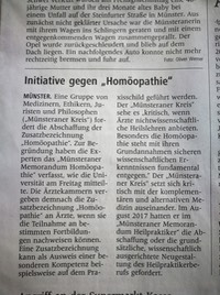 2018 - 10.3. 2018 Initiative gegen Homöopathie